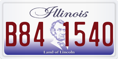 IL license plate B841540