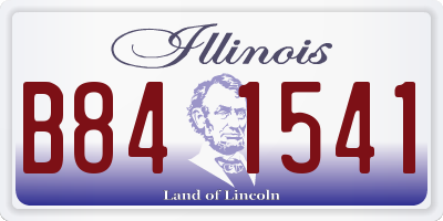 IL license plate B841541
