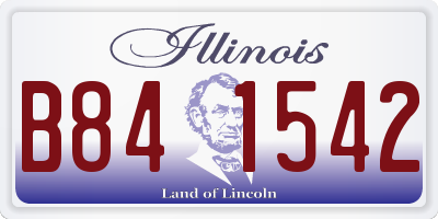 IL license plate B841542