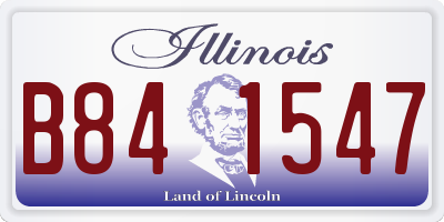 IL license plate B841547