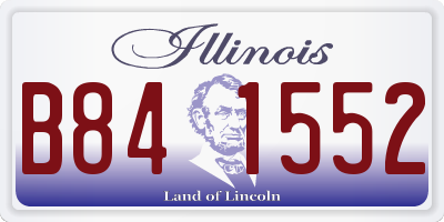 IL license plate B841552