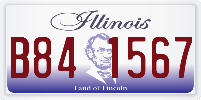 IL license plate B841567