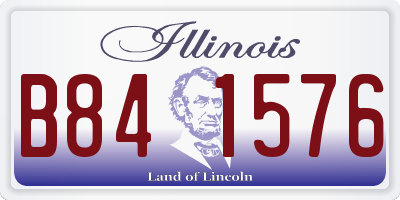 IL license plate B841576