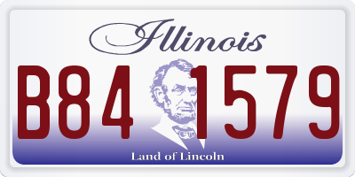 IL license plate B841579
