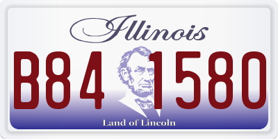 IL license plate B841580