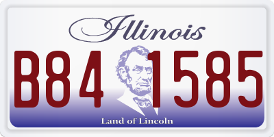 IL license plate B841585