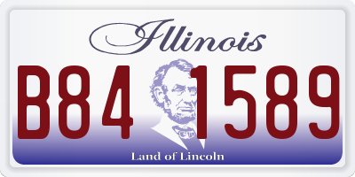 IL license plate B841589
