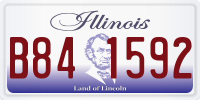 IL license plate B841592