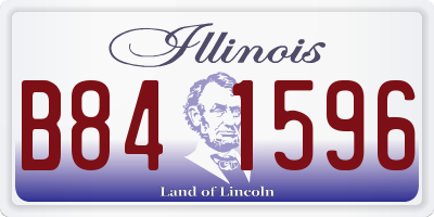 IL license plate B841596
