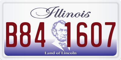 IL license plate B841607