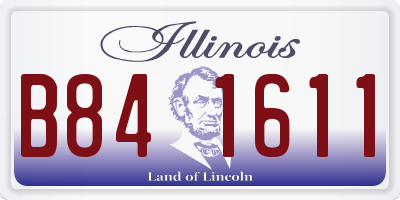 IL license plate B841611