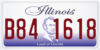 IL license plate B841618