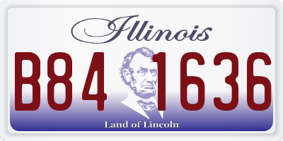 IL license plate B841636