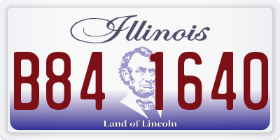 IL license plate B841640