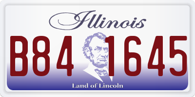 IL license plate B841645