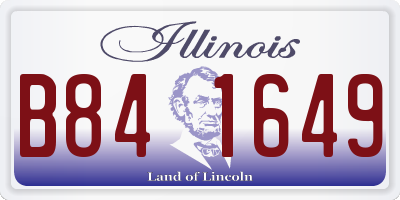 IL license plate B841649