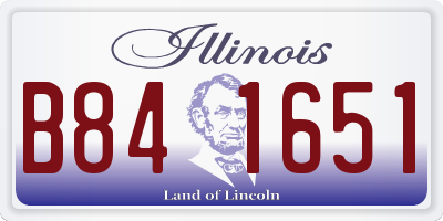 IL license plate B841651