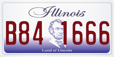 IL license plate B841666