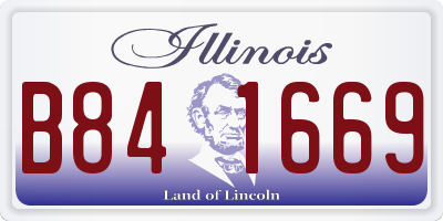IL license plate B841669