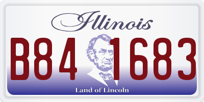 IL license plate B841683