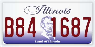 IL license plate B841687