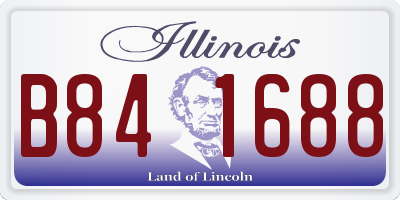 IL license plate B841688