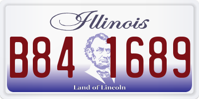IL license plate B841689
