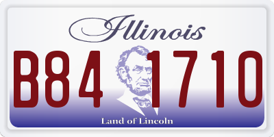 IL license plate B841710