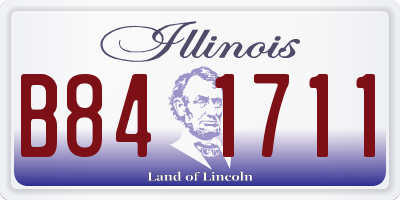 IL license plate B841711