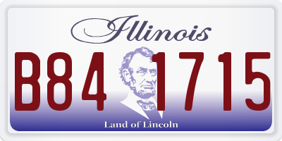 IL license plate B841715