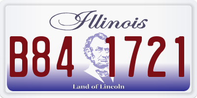 IL license plate B841721