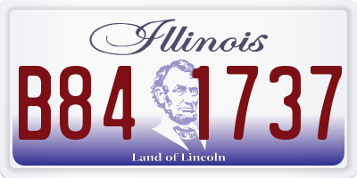 IL license plate B841737