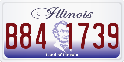IL license plate B841739