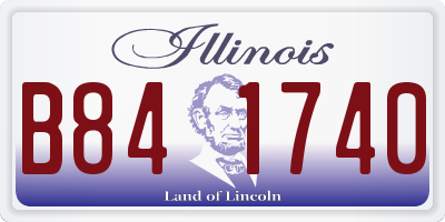 IL license plate B841740