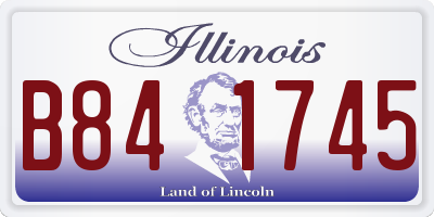 IL license plate B841745