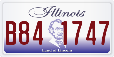 IL license plate B841747