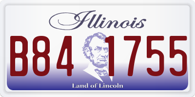 IL license plate B841755