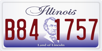 IL license plate B841757