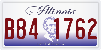 IL license plate B841762