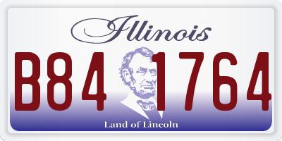 IL license plate B841764
