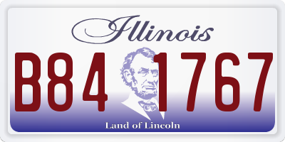 IL license plate B841767