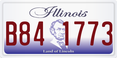 IL license plate B841773