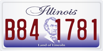IL license plate B841781