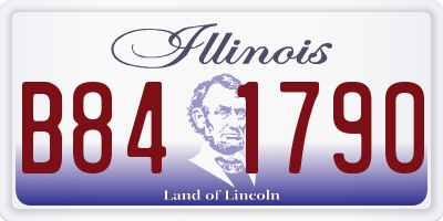 IL license plate B841790
