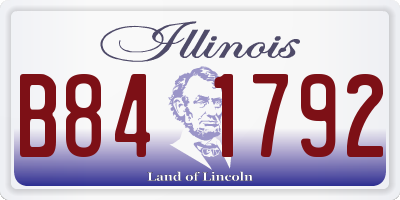IL license plate B841792