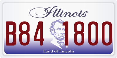 IL license plate B841800