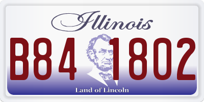 IL license plate B841802
