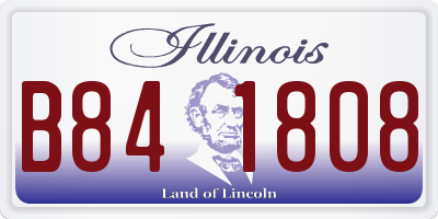 IL license plate B841808
