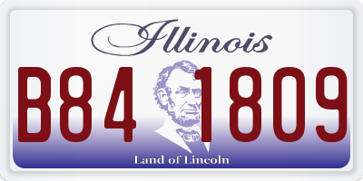 IL license plate B841809