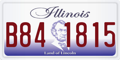 IL license plate B841815